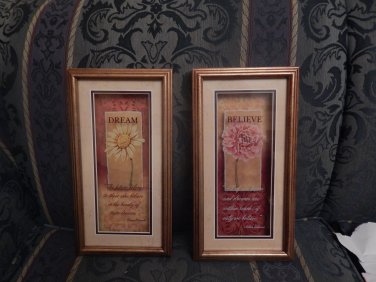 2 framed pictures
