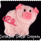 Pink Pig - Big Girl Felt Hair Clip