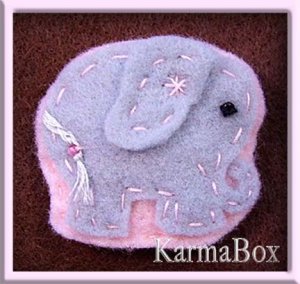Lil' Elephant - Small Felt Hair Clips
