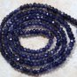 Micro faceted Dazzling IOLITE 3-3.5mm Rondelle Gemstone Beads 14" strand A++