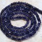 Micro faceted Dazzling IOLITE 3-3.5mm Rondelle Gemstone Beads 14" strand A++