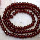 GARNET 4.5-5mm Micro "FACETED Round" Gemstone Beads 14" strand