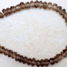 SMOKY Quartz 3.5-4mm Faceted Rondelle Beads 3.5" strand