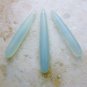 Ocean Blue CHALCEDONY 35-56mm (Set of 3 Elongated Drops) Select-A-Size
