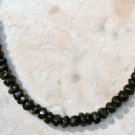 Black SPINEL 4mm Faceted Rondelle Beads 3.5" strand