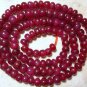 Precious Ruby 3.5-4mm (15 PLAIN Rondelle) Gemstone Beads 8 Ctw
