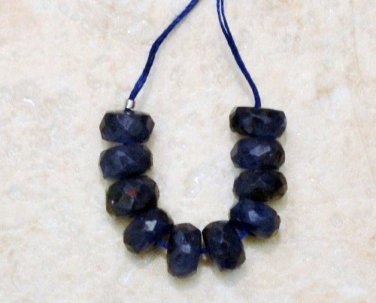Real Sapphire 3.8mm-4.6mm (10 Precious Faceted Rondelle Beads) Select-A-Size A++