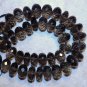 Micro Faceted SMOKY Quartz 6-7.5mm (5 Rondelle Beads) Select-a-Size