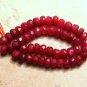 Real Ruby 3.6-4.0mm (50 Precious Faceted Rondelle Beads) Gemstones Select-A-Size