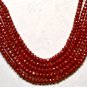 Precious Ruby 2.5-3mm Faceted Rondelle Gemstone 8" Str ~110 Pcs (Pick A Weight)