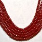 Precious Ruby 2.5-3mm Faceted Rondelle Gemstone 8" Str ~110 Pcs (Pick A Weight)