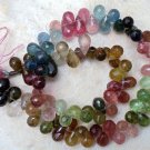Micro Faceted Multi TOURMALINE 4.5-6mm X 3mm Sidedrill DROPS 9.5" Str 41 Ctw A+