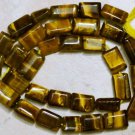 Tigereye 10-12mm x 7-8mm Chicklet Gemstone Beads 14" Strand
