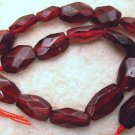 GARNET 6-8mm x 4-5mm Faceted OVAL Gemstone Beads 14" long strand