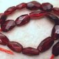 GARNET 6-8mm x 4-5mm Faceted OVAL Gemstone Beads 14" long strand