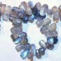Natural LABRADORITE 7x4mm (10 FACETED Drop Briolettes) 7.5 Ctw