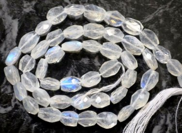Sparkling Fire Rainbow Moonstone 7-8mm x 5-6mm Faceted Oval 14" Strand A+