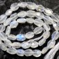Sparkling Fire Rainbow Moonstone 7-8mm x 5-6mm Faceted Oval 14" Strand A+