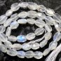 Sparkling Fire Rainbow Moonstone 7-8mm x 5-6mm Faceted Oval 14" Strand A+
