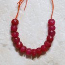 Real Ruby 3.6-3.8mm Precious (15 Faceted Rondelle) Gemstone Beads 6.5 Carats