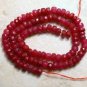 Real Ruby 3.6-3.8mm Precious (15 Faceted Rondelle) Gemstone Beads 6.5 Carats