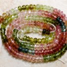 Micro Faceted Multi TOURMALINE 3-4 mm Rondelle Gemstone Beads 14" Strand A+