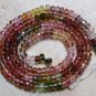 Micro FACETED Multi TOURMALINE 2.5-3 mm Rondelle Gemstone Beads 14.5" Strand A++