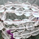 Rare 9x7mm FACETED Oval Crystal Gemstone Beads 14" Str