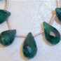 Real Emerald 10x6.5mm (2 Faceted Drops) Briolette 10Ctw