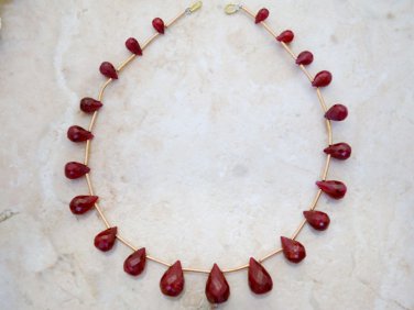 Real Ruby 6- 15mm Long (21 Faceted DROPS) Sidedrill Gemstone Beads Select-a-Size