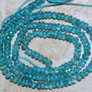 Micro Faceted APATITE 3-3.5mm Fine Quality Rondelle Gemstone 15" Strand A+++