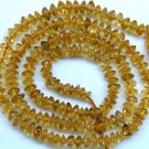 CITRINE 4.5-5mm BUTTON Gemstone Beads 14" strand
