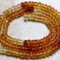 Micro FACETED Hessonite Garnet Large 4.5-5mm Rondelle Gemstone Beads14" Str A++