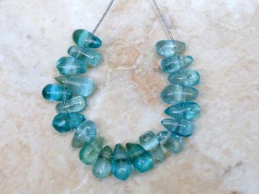 APATITE 5-6mm X 3-4mm (20 Loose Sidedrill Drop) Beads