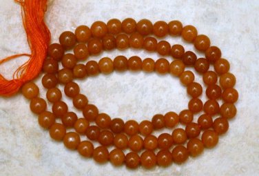 Red Orange Aventurine 4.5-5mm Round Gemstone Beads 14" str