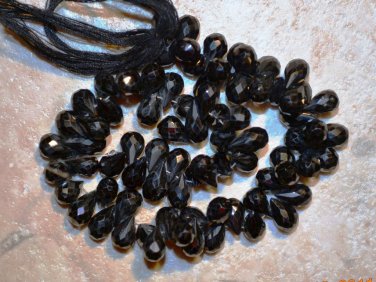 Checkerboard SPINEL Black 8-10mm long (10 or 25 FACETED Drops) Pick-A-LOT A+