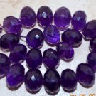 Checkerboard AMETHYST 9mm-15mm (1 Loose Faceted Rondelle Bead) Select-a-size A++
