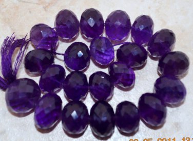 Checkerboard AMETHYST 9mm-15mm (1 Loose Faceted Rondelle Bead) Select-a-size A++