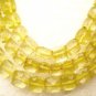 Lemon Quartz 6-7mm x 6-7mm (2 Gorgeous Faceted CUBES) Briolette 7.5 Ct