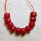 Real Ruby 4.0-4.6mm (10 Precious Faceted Rondelle Beads) Gemstones Select-A-Size