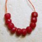 Real Ruby 4.0-4.6mm (10 Precious Faceted Rondelle Beads) Gemstones Select-A-Size