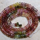 Micro Faceted PINK Multi TOURMALINE 3.5-4 mm Rondelle Beads 14.5" Strand A++
