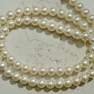 Natural Pearl Fresh Water 6-6.5mm Round Beads 16" A++