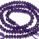 AMETHYST 4-4.5mm Faceted Rondelle Gemstone Beads 13.5" strand