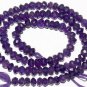 AMETHYST 4-4.5mm Faceted Rondelle Gemstone Beads 13.5" strand