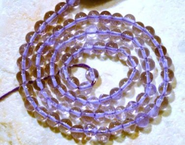 AMETHYST 3.5-4.5mm Round Exotic Gemstone Beads 14" strand (L)