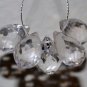 Stone CRYSTAL QUARTZ Clear 12-14mm long (1 Checkerboard Faceted Drop) Gemstone
