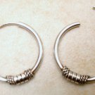 GUARENTEED 925 STERLING Silver 15mm Beaded Hoops SE33