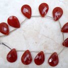 FACETED CARNELIAN CHALCY 20mm PEAR (Set of 5 Pcs) 60Ct