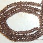 Micro Faceted SMOKY TOPAZ 3.5-4mm Rondelle beads 14" St